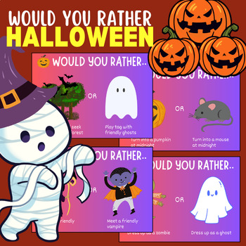 Preview of Halloween Would You Rather | would you rather writing prompts FOR KIDS