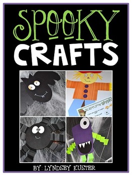 Preview of Halloween Crafts - Bat, Spider, Monster, & Scarecrow