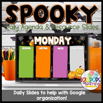 Preview of Daily Agenda Slides Template Halloween | Google™ Slides