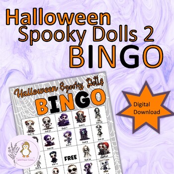 Preview of Spooky Dolls Bingo Game Activity Set 2 5x5 Bingo Cards