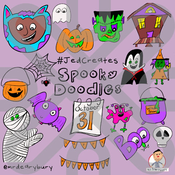 Preview of Spooky Doodle Clipart