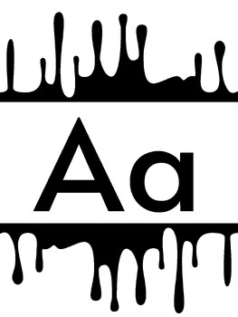 Preview of Spooky Drippy Halloween Alphabet Posters | Classroom Decor | ABCs | A to Z |