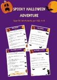 Spooky Halloween Adventure: Gap-Fill Worksheets for Kids 4-8