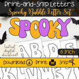 Spooky Halloween Bubble Letters | Halloween Bulletin Board