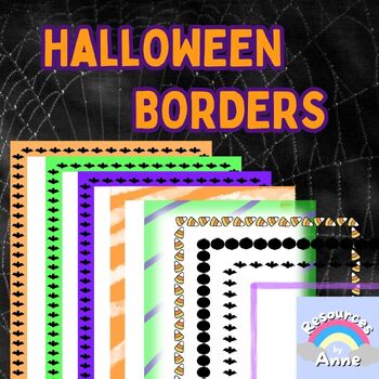 Preview of Spooky Halloween Borders {png, 8.5 x 11}