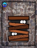 Spooky Halloween Color By Music Note Rhythm Coloring - Qua