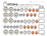Spooky Halloween Counting Money Practice Worksheet