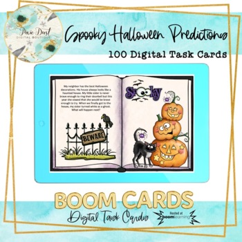 Preview of Spooky Halloween Predictions BOOM Cards – Speech Therapy Distance Learning
