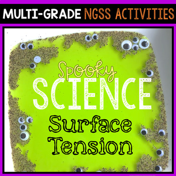 Preview of Spooky Halloween Science - Elementary STEM - Surface Tension Activity Grade 1-5