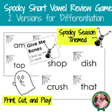 Spooky/Halloween Short Vowel Review Game (2 Versions for D