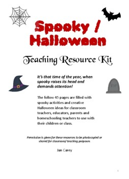 Preview of Spooky/ Halloween Teaching Resource Kit