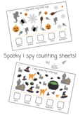 Spooky Halloween counting I spy activity sheet