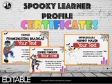 Spooky IB Learner Profile Certificates