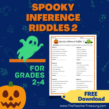 Spooky Inference Riddles 2 - Halloween Printable for ELA | TpT