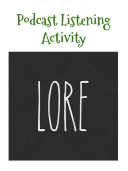 Preview of Spooky Lore Podcasts - Self-Guided Listening Comprehension Activity 