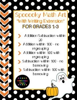 Preview of Spooky Math Craftivity PLUS writing extension