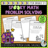 Spooky Halloween Math Problems | Math Problem Solving Activities