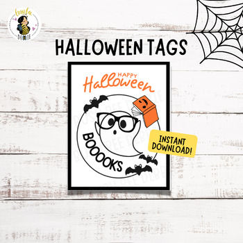 Preview of Spooky School Ghost Halloween Gift Tag | Printable Halloween Candy Tags
