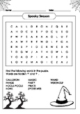 Spooky Season Crossword Puzzle (Halloween)
