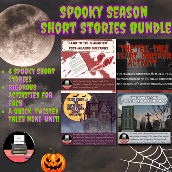 Preview of Spooky Season Short Story Analysis Activities Bundle