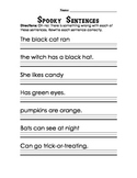 Spooky Sentences- Editing Worksheet (1st/2nd Grade)
