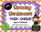 Spooky Sentences: Types of Sentences Task Cards & Posters 
