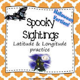 Spooky Sightings - Latitude and Longitude practice