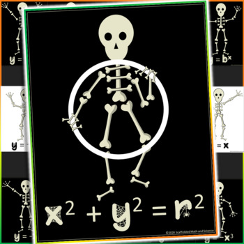 Preview of Algebraic Functions Skeleton Posters for Halloween