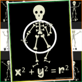 Algebraic Functions Skeleton Posters for Halloween