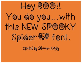 Preview of Spooky Spider Font