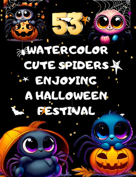 Preview of Spooky Spider Soirée: Cute Halloween Spider Clip Art Collection