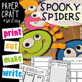 Spiders {Spooky Spider Craftivity Pack} Craft and Writing