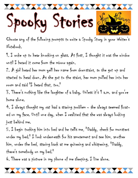 Spooky Story Starters-Halloween by Going the Distance with Mrs Champsi