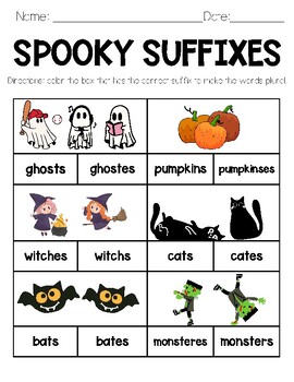 Preview of Spooky Suffixes