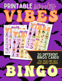 Spooky Vibes Bingo - PDF Printable Game - Halloween