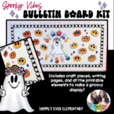 Spooky Vibes | Groovy Ghost | Retro Bulletin Board Kit