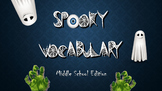 Middle School Halloween Vocabulary Interactive Flashcards 
