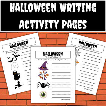 Spooky Words Halloween Vocabulary & Writing Activity with Visuals ...