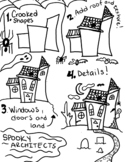 Spooky house drawing easy