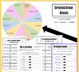 Spoonerisms and Neologisms Worksheet + Bingo