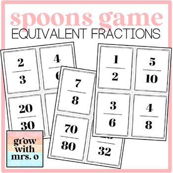 Preview of Spoons: Equivalent Fraction Game