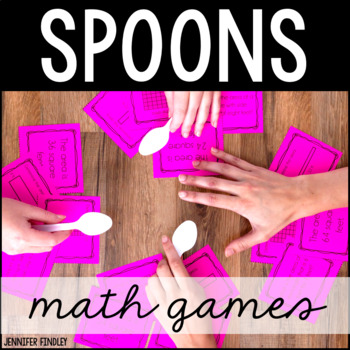 Preview of Spoons Games | Math Games ONLY | 35+ Math Games