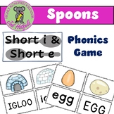 Spoons: Phonics Game, short i and e