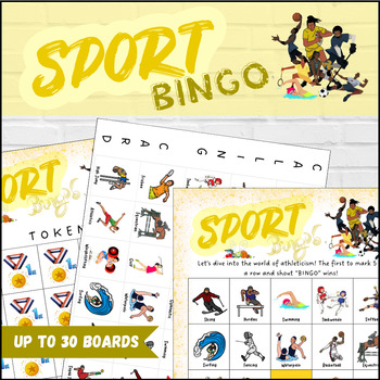 Sport Bingo Game | Interactive Learning Adventure Kit | 30 Colored ...