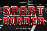 Sport Border Font, Banner Font, Collage Font, OTF, TTF