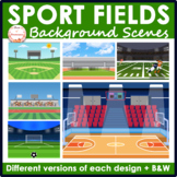 Sport Fields and Stadiums Background Scenes Clipart Soccer