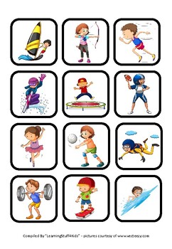 Preview of Sport / Fitness / Health Memory Game - 57 Images