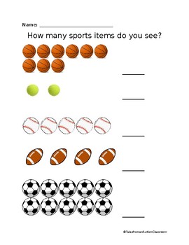 cards kindergarten printable report free by Counting Sport from Autism Tales an Items TpT Classroom