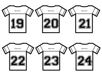 Sport Jersey Labels or Team Uniforms by 4th Grade Lab