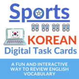 Sport Korean BOOM Cards SPORTS Korean Distance Learning Sport